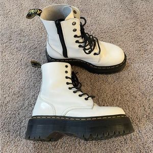 Dr. Martens Jadon Boot Smooth Leather Platform White